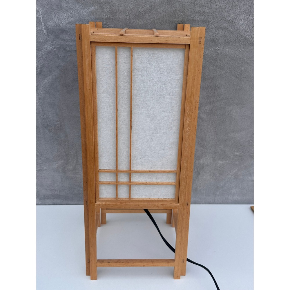 Tarogo Japanese Shoji Table Lamp Wood Rice Paper Lantern Zen Decor 18"